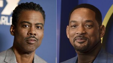 En esta combinación de fotografías Chris Rock en la porción de FX de la gira de invierno de la Asociación de Críticos de Televisión en Pasadena, California, el 9 de enero de 2020, izquierda, y Will Smith en el almuerzo de nominados de la 94a entrega de los Premios de la Academia el 7 de marzo de 2022. Smith fue vetado de los Oscar y cualquier otro evento organizado por la Academia de las Artes y Ciencias Cinematográficas por 10 años el 8 de abril de 2022 tras su bofetada a Rock en el escenario de los Oscar.&nbsp;