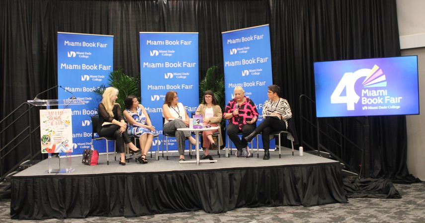 Sesión de la 40ta edición de la Feria del libro de Miami.&nbsp;