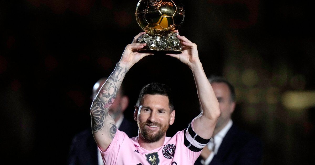 Messi celebrates his new Ballon d’Or ahead of friendly against Inter Miami