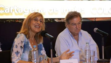 Nuria Vilanova Giralt, presidente del Consejo Empresarial Alianza por Iberoamérica, CEAPI, junto al renombrado empresario colombiano Jaime Gilinski Bacal