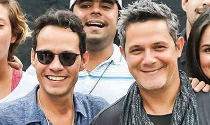 Los cantantes Marc Anthony y Alejandro Sanz. (CORTESÍA). 