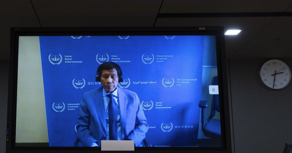 Duterte comparece por primera vez ante la CPI, por videoconferencia