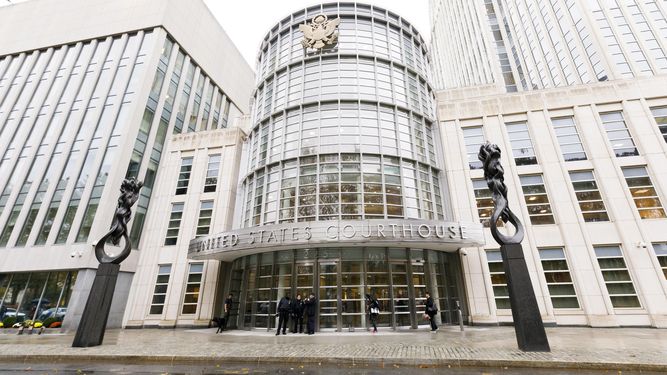 Tribunal federal en el distrito de Brooklyn, donde juzga por narcotráfico, posesión de armas y blanqueo de dinero al capo mexicano El Chapo