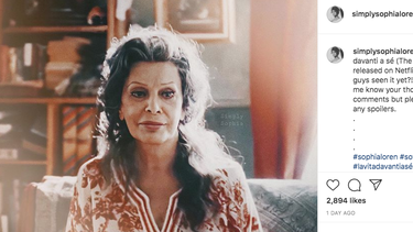 Fotografía de Sofía Loren&nbsp;publicada por una de las cuentas de fan en Instagram de la actriz italiana.