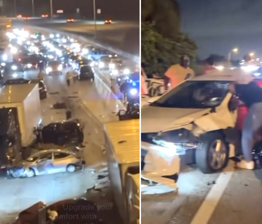 Imágenes del accidente en Miami en Only in Dade.&nbsp;