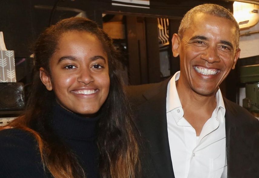 Barack Obama y su hija mayor,&nbsp;Malia.