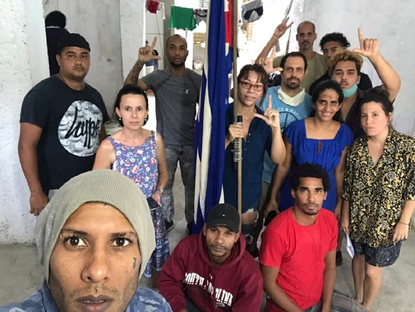Sede del Movimiento opositor San Isidro, donde se realiza la huelga de hambre por el arresto de uno de sus integrantes