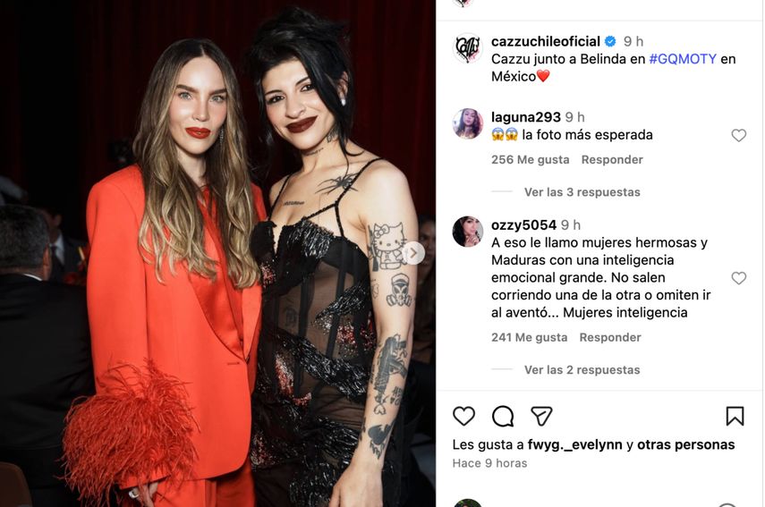 Belinda y Cazzu juntas durante un evento de la revista GQ.