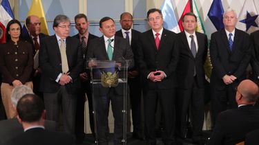 Cancilleres de los países integrantes del Grupo de Lima. (ARCHIVO)