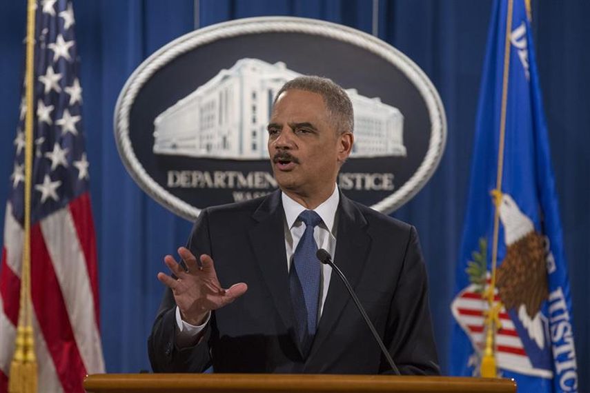 El fiscal general estadounidense, Eric Holder, habla durante una rueda de prensa en Washington DC el miércoles 4 de marzo de 2015. (AP)