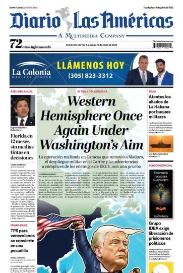 Edición del viernes 9 al jueves 15 de enero de 2026 Edición del viernes 9 al jueves 15 de enero de 2026