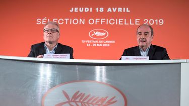 El delegado general del Festival de Cannes, Thierry Frémaux&nbsp; y el presidente, Pierre Lescure, anuncian la programación para la 72 edición del festival, que se celebrará del&nbsp;14 al 25 de mayo.
