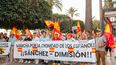 La Marcha de la Dignidad congregó más de tres mil personas con el objeto de pedir la dimisión de Pedro Sánchez. (Cortesía)