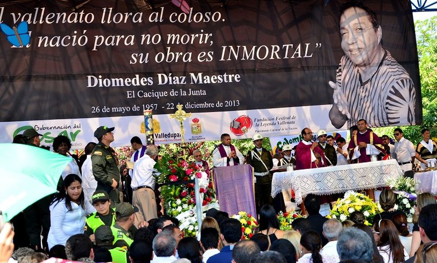 Funeral público del cantautor colombiano Diomedes Díaz. (EFE)
