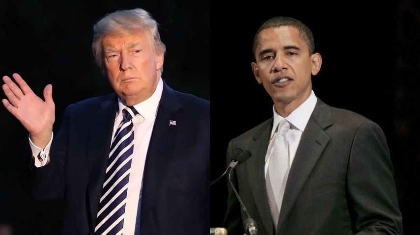El presidente Donald Trump y el expresidente Barack Obama.&nbsp;