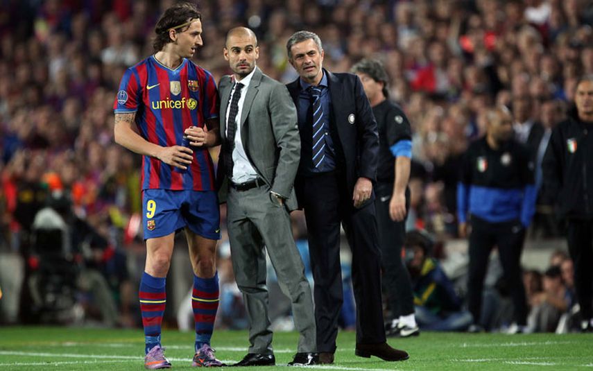 Ibrahimovic, Mourinho y Guardiola protagonizaron un episodio particular en Champions. (EFE)