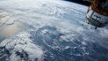 Vista del planeta Tierra desde un satélite en orbita Vista del planeta Tierra desde un satélite en orbita