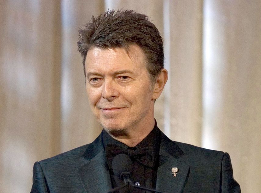 David Bowie acepta el galardón a la trayectoria profesional en la 11a. Entrega Anual de los Premios Webby en Nueva York el 5 de junio de 2007.&nbsp;