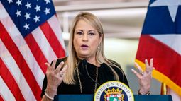 La exgobernadora de Puerto Rico, Wanda Vázquez Garced, durante una conferencia en San Juan, Puerto Rico, el 30 de junio de 2020