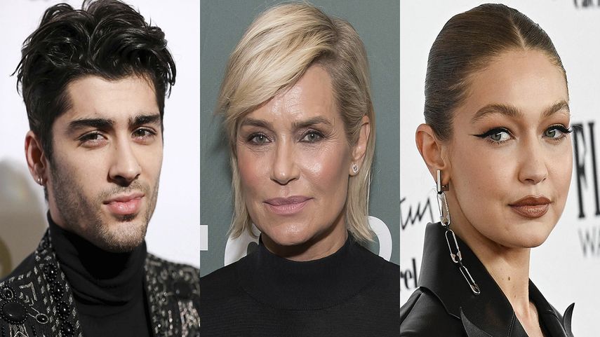 El cantante Zayn Malik, la modelo Yolanda Hadid y Gigi Hadid. Malik no refutó cargos de acoso a su novia, la supermodelo Gigi Hadid, y la madre de esta durante una discusión violenta el 29 de septiembre en la casa de la familia a las afueras de Filadelfia.