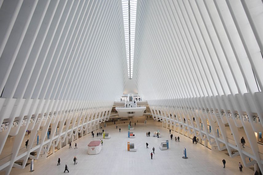 En esta imagen de archivp del 16 de marzo de 2020, el vest&iacute;bulo de la estaci&oacute;n del World Trade Center en Nueva York.&nbsp;
