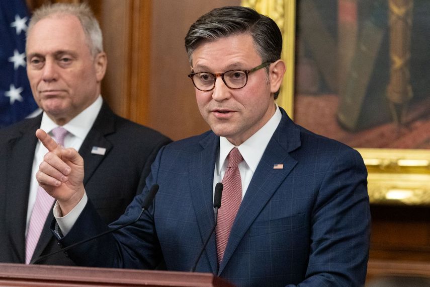 El presidente de la Cámara de Representantes de Estados Unidos, el republicano Mike Johnson.