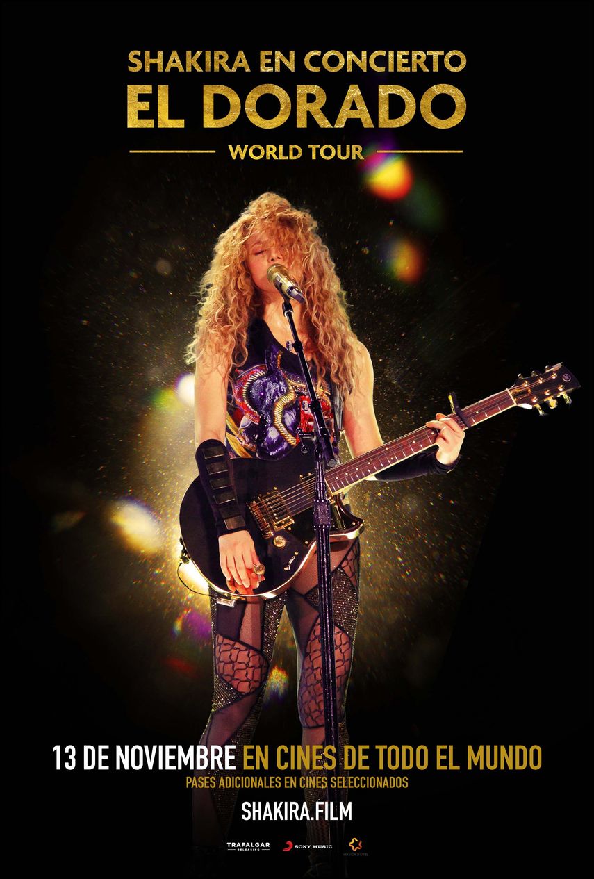 Shakira durante un concierto como parte de su gira El dorado.&nbsp;
