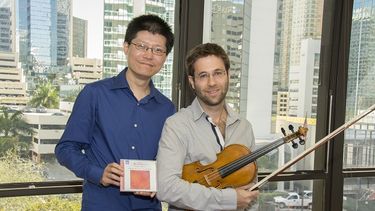 Tao Lin y Tomás Cotik, integran el dúo que presenta el disco Tango nuevo, un homenaje a Piazzolla. (YENDER HERNÁNDEZ)