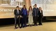 La secretaria de Estado de Digitalización e Inteligencia Artificial, María González Veracruz; la subsecretaria de Cultura, Carmen Páez; el director general del Instituto de la Cinematografía y de las Artes Audiovisuales, Ignasi Camós; y Jaime Ortiz Artiña. 
