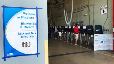 Vista parcial de un centro de votación en Miami-Dade 3 de noviembre de 2020.
