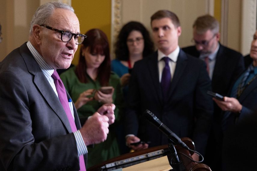 El líder de la minoría de los demócratas en el Senado Chuck Schumer.
