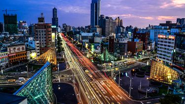 Moderna localidad de Kaohsiung , en Taiwán.