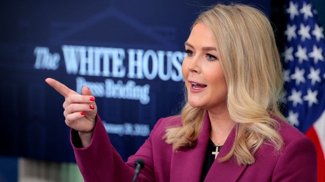 La portavoz de la Casa Blanca Karoline Levitt.