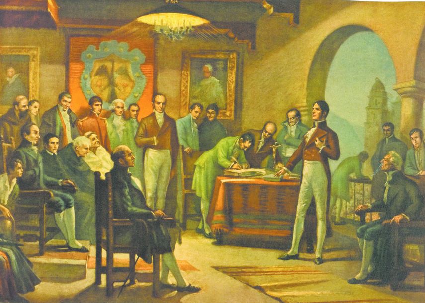 Firma del Acta de Independencia de Colombia.