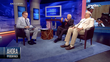 Los músicos Chucho Valdés y Paquito DRivera en el programa Ahora con Oscar Haza, este miércoles 13 de octubre de 2021.&nbsp;