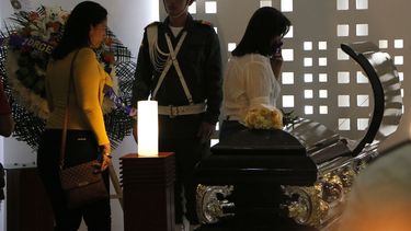 Decenas de personas asisten al funeral del cantante colombo-venezolano&nbsp;Pastor&nbsp;López&nbsp;este sábado, en Cúcuta, Colombia.