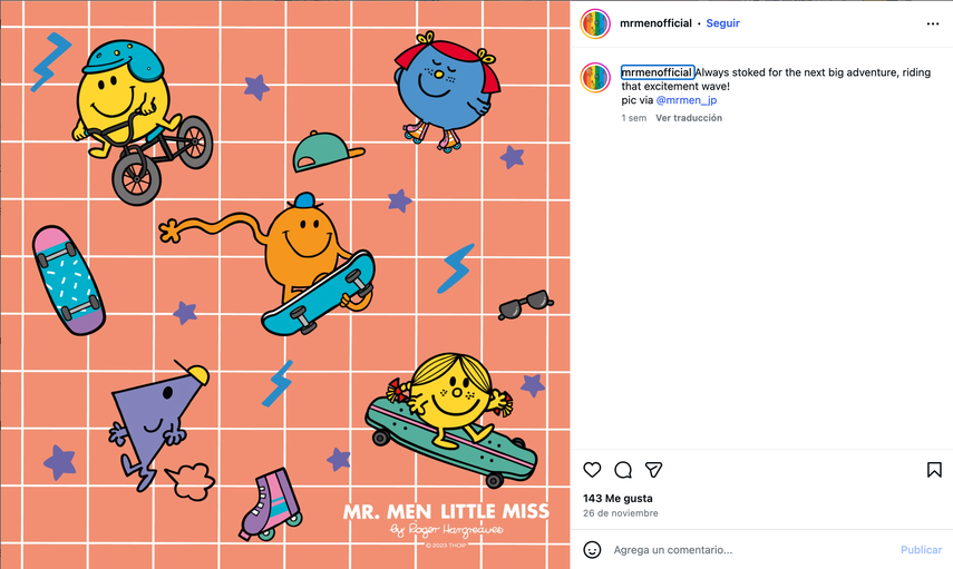 La popular serie de libros infantiles Mr Men and Little Miss