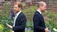 En esta foto de archivo tomada el 1 de julio de 2021, el príncipe Harry de Gran Bretaña, duque de Sussex y el príncipe William&nbsp;en la inauguración de una estatua de su madre, la princesa Diana en The Sunken Garden en el Palacio de Kensington.