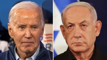 El presidente Joe Biden, a la izquierda y el primer ministro israelí Benjamin Netanyahu.