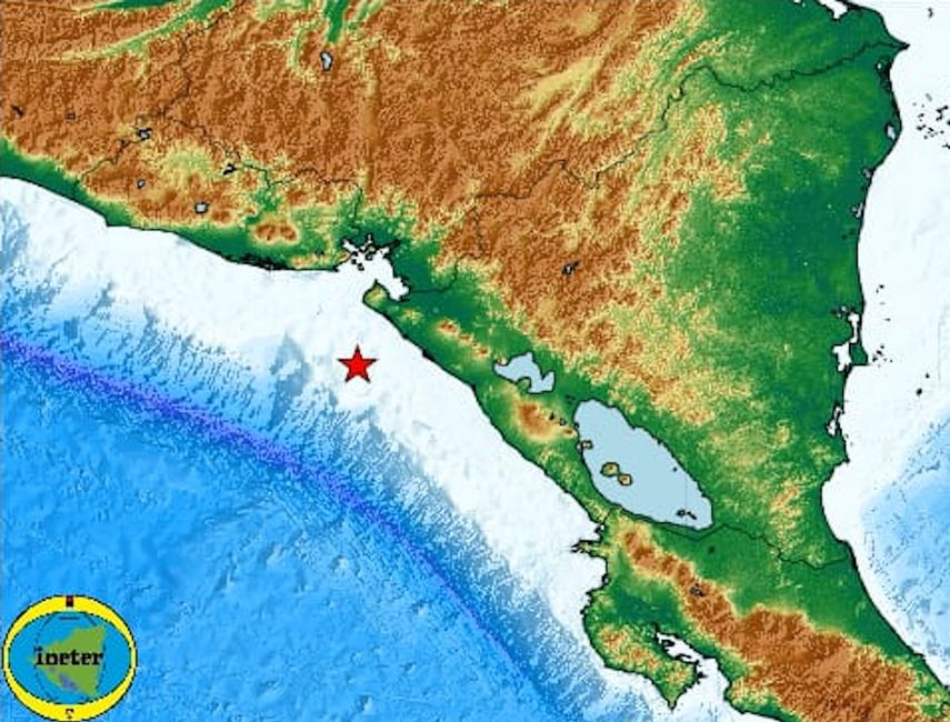Imagen publicada por el Sistema Nacional para la Prevención, Mitigación y Atención de Desastres (SINAPRED) en Nicaragua.&nbsp;