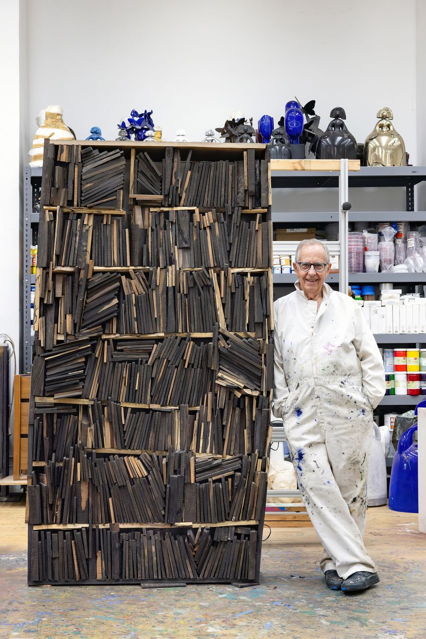 Manolo Valdés en su estudio de Nueva York.&nbsp;