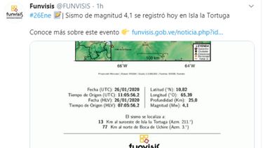 Captura del mensaje enviado por las redes sociales. 