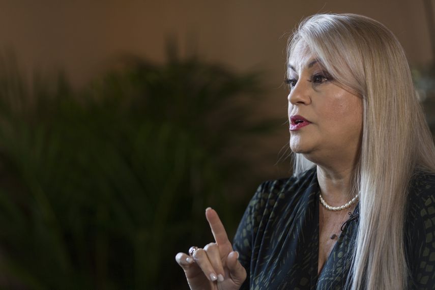 Foto de archivo del 16 de agosto de 2019, de la gobernadora de Puerto Rico, Wanda V&aacute;zquez, durante una entrevista con The Associated Press en la residencia oficial La Fortaleza, en San Juan, Puerto Rico.&nbsp;