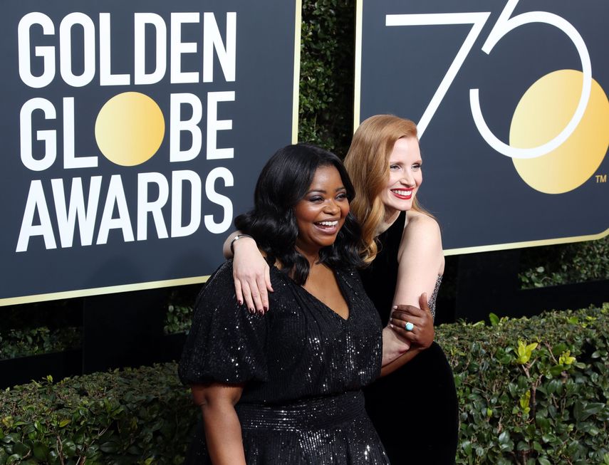 Las actrices Octavia Spencer y Jessica Chastain.