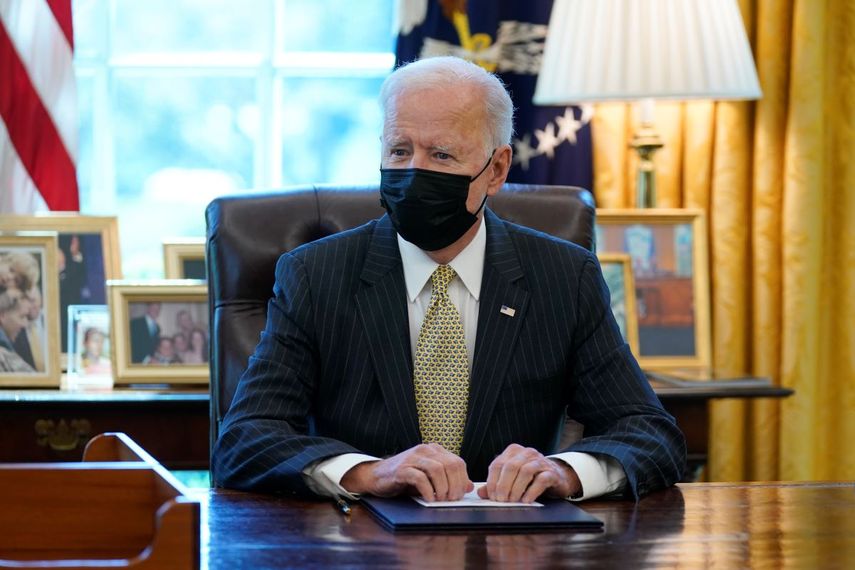 El presidente Joe Biden habla tras firmar una ley en la Casa Blanca.&nbsp; &nbsp;