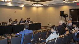 Aspecto general de la presentación del informe de la CIDH sobre los derechos humanos en Cuba, en el año 2018.