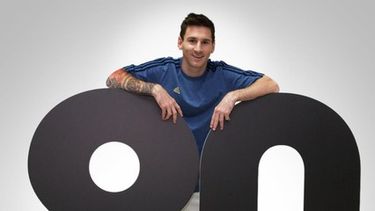 Messi festejo su cifra histórica con una imagen en Facebook. (CAPTURA DE PANTALLA)