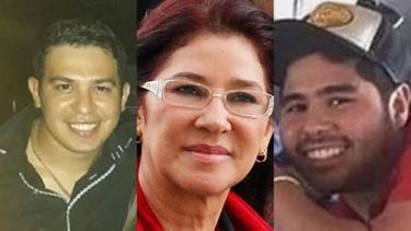 Los narcosobrinos Efraín Campos Flores, Franqui Francisco Flores de Freitas y su tía Cilia Flores (centro), la esposa del dictador Nicolás Maduro. Los narcosobrinos Efraín Campos Flores, Franqui Francisco Flores de Freitas y su tía Cilia Flores (centro), la esposa del dictador Nicolás Maduro.