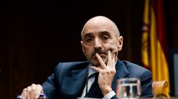 El empresario Julio Martínez (d) comparece ante la Comisión de Investigación del ‘caso Koldo’, en el Senado, a 9 de abril de 2026, en Madrid (España).&nbsp; &nbsp;