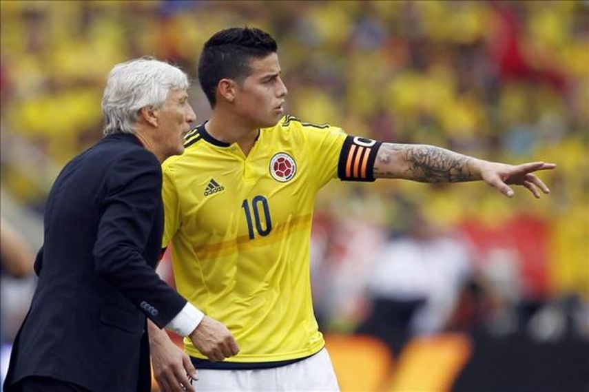 José Pékerman contará con su esrella, James Rodríguez, para el amistoso en Miami. (ARCHIVO)